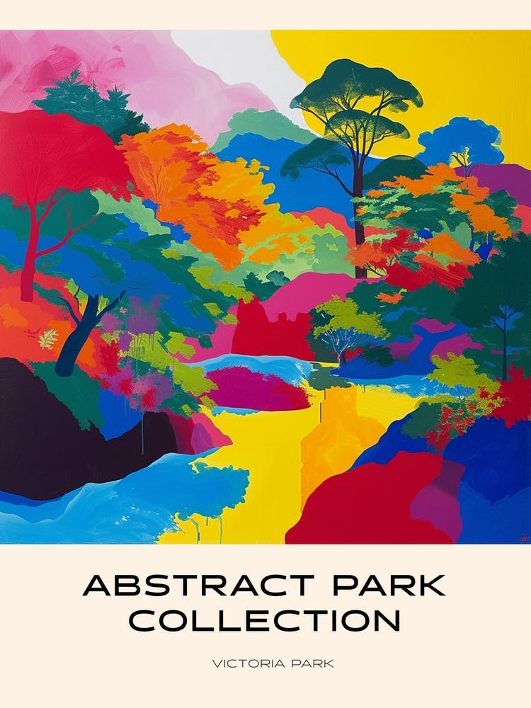 Abstract Park Collection Poster Victoria Park Hong Kong 1