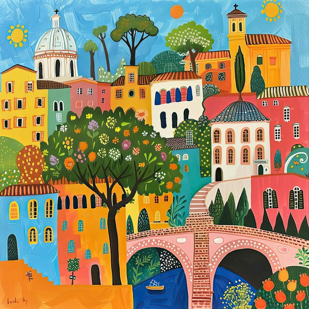 Illustration de voyage pour enfants Rome 2