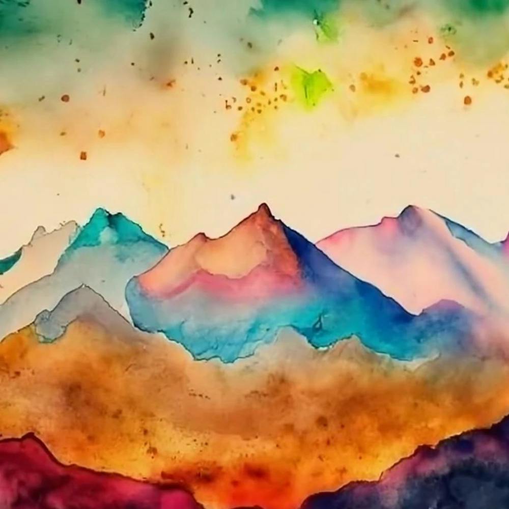 Watercolor Mountains