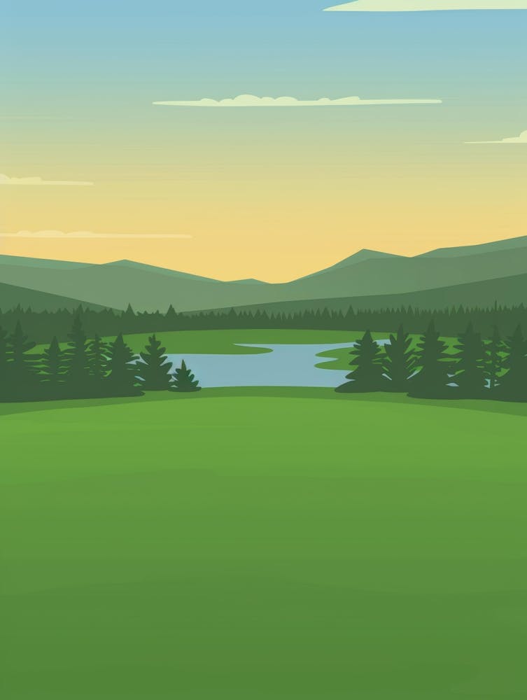 Landscape With Trees And Lake 1