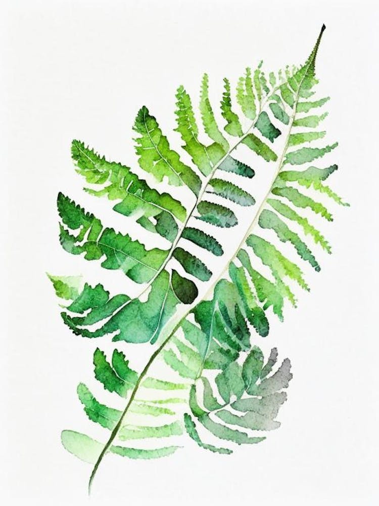 Delta Maidenhair Fern Watercolour