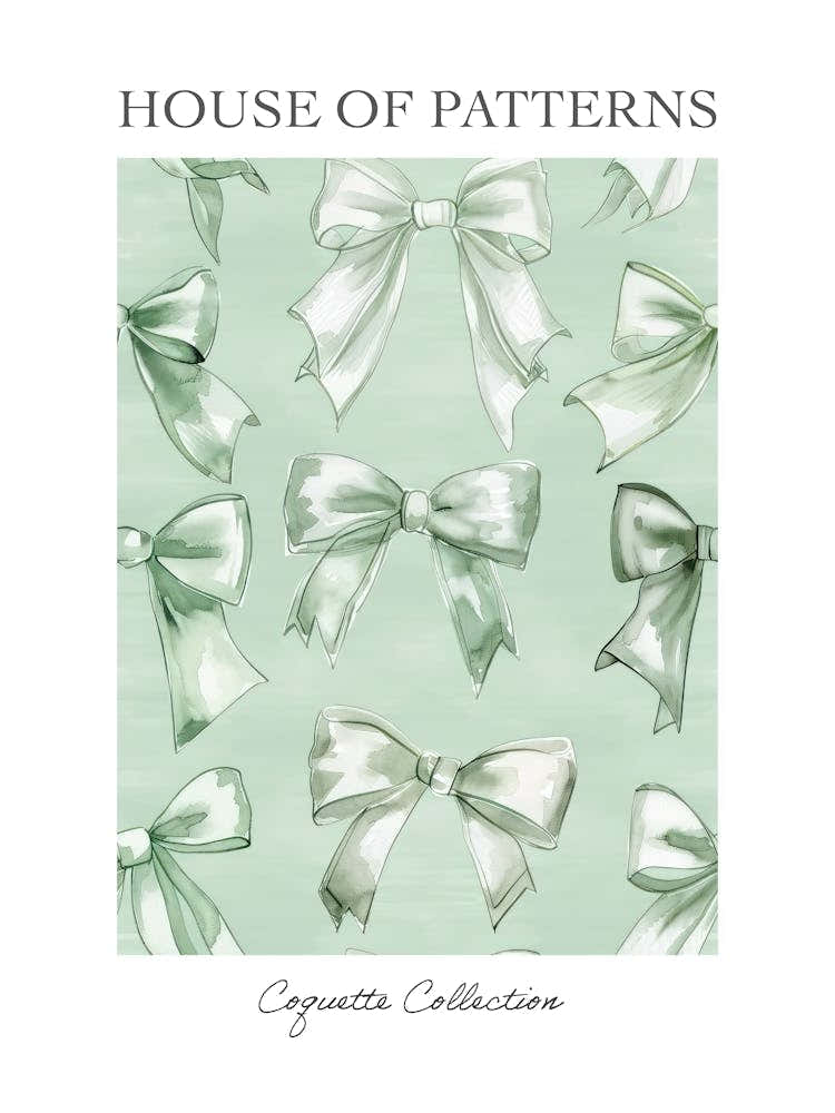 Pale Bows 2 Pattern Poster