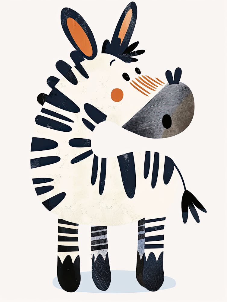 Zebra Smiles Children Prints & Kids Posters