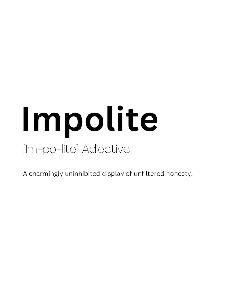 Impoli Définition Signification