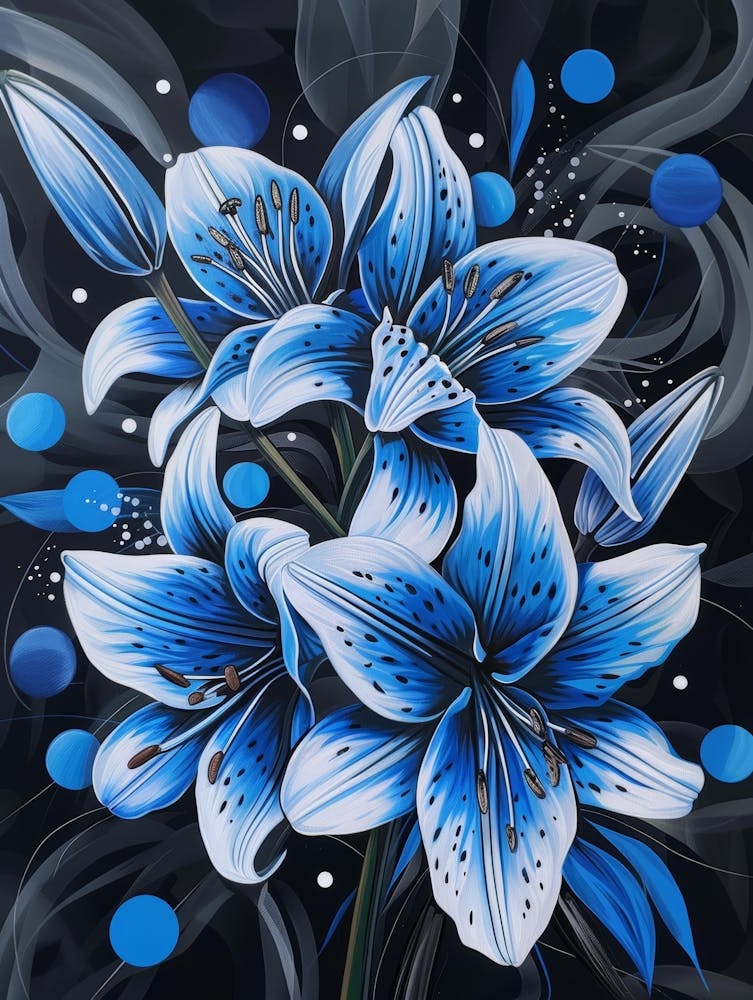 Blue Lily Painting