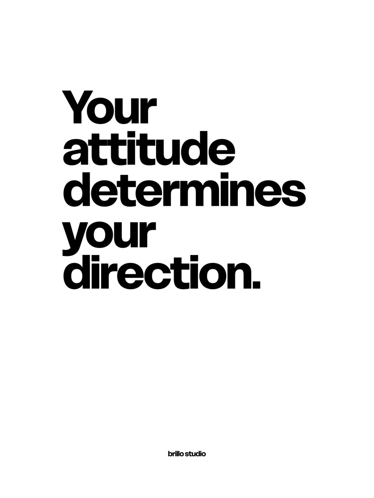 Your attitude determines your direction.