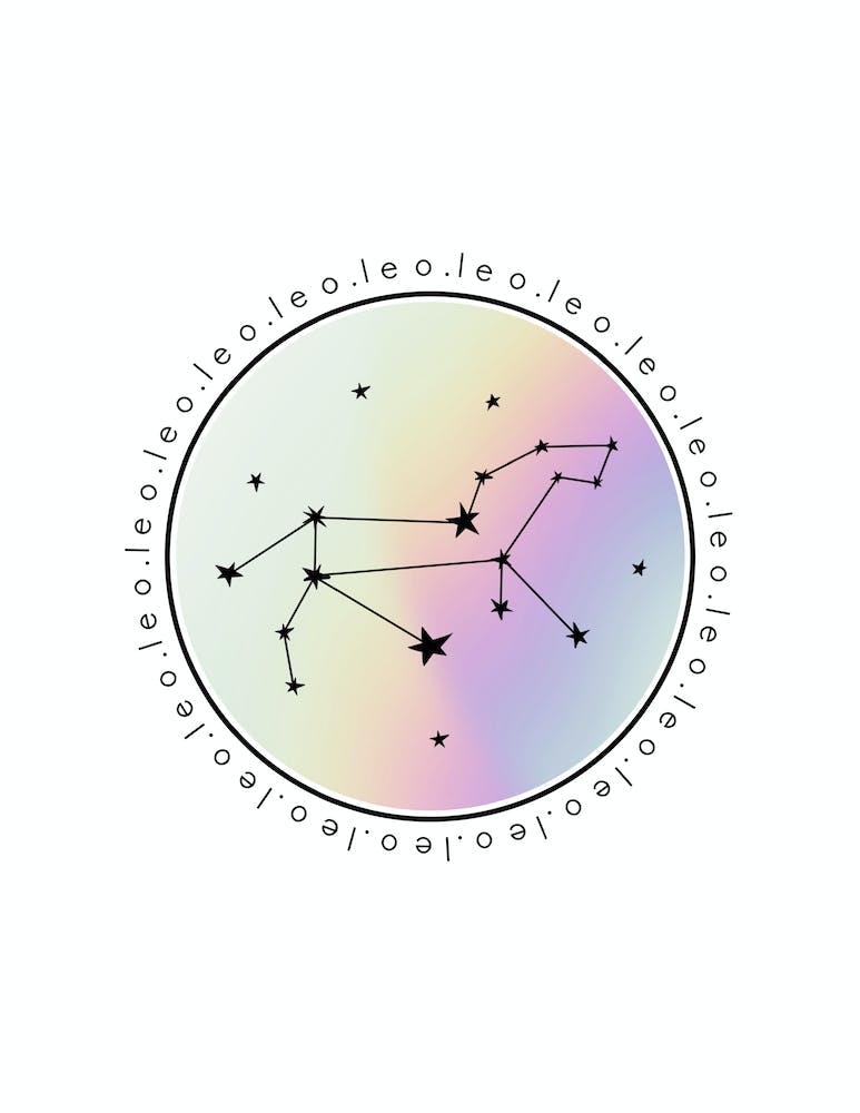 Leo  Zodiac Star Chart