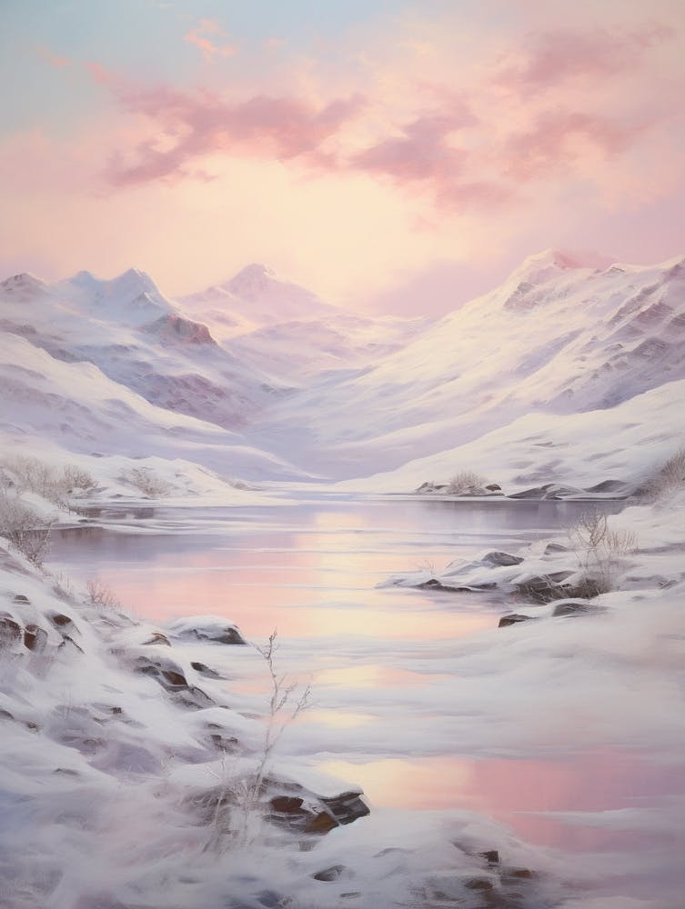 Dreamy Winter Painting Snowdonia National Park United Kingdom 3