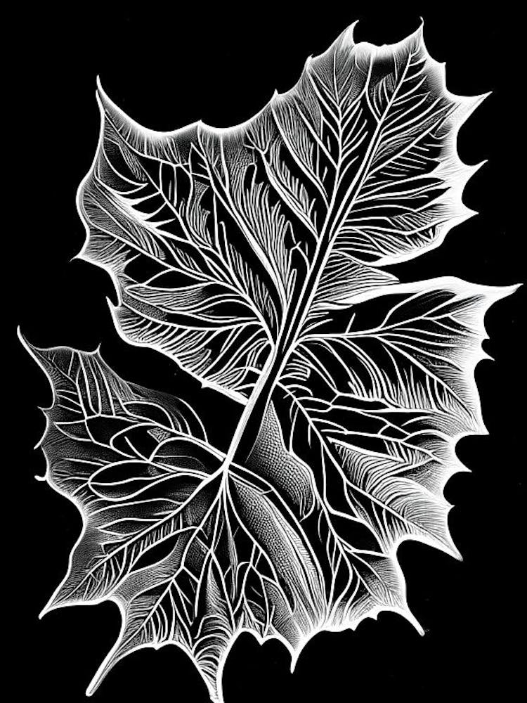 Bitter Leaf Linocut 4