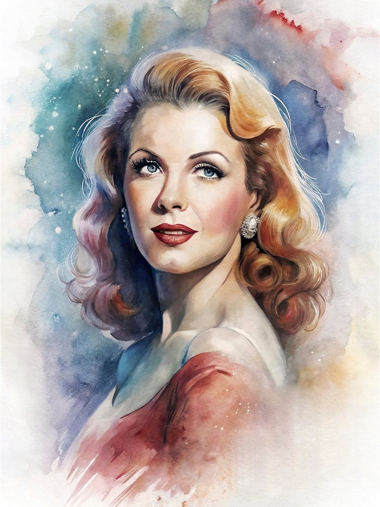 Rita Hayworth À L'Aquarelle