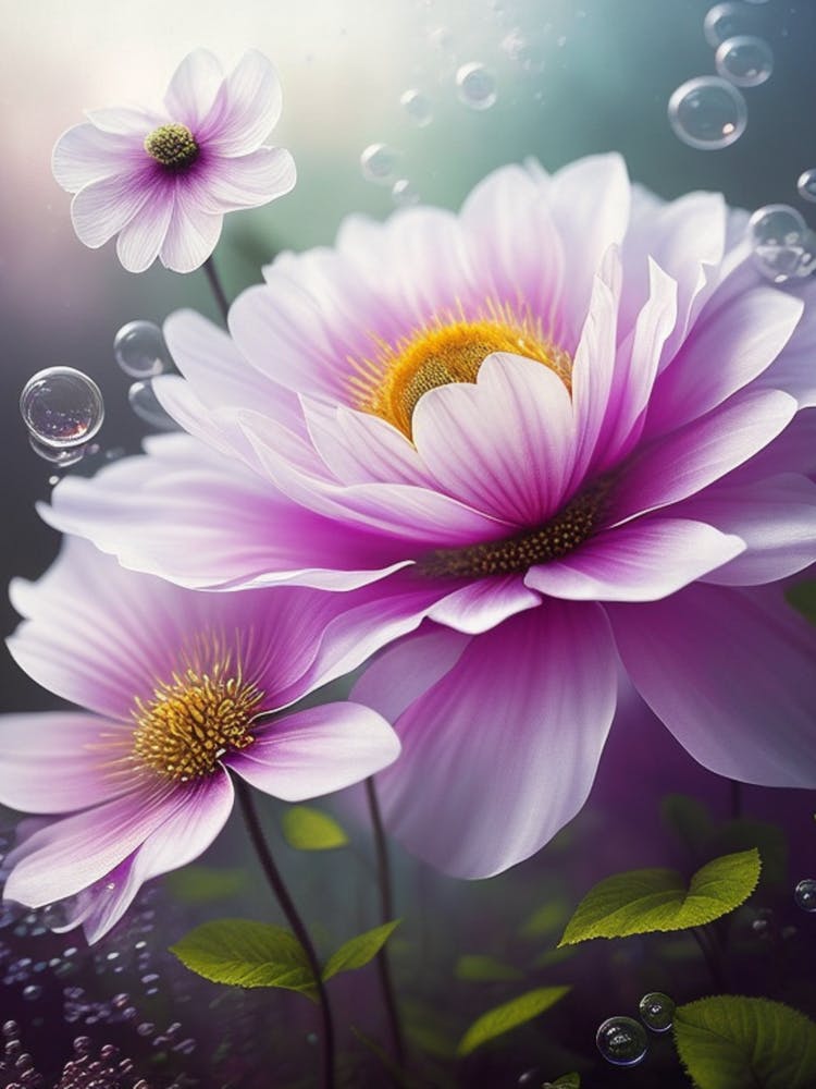 Flowers And Bubbles