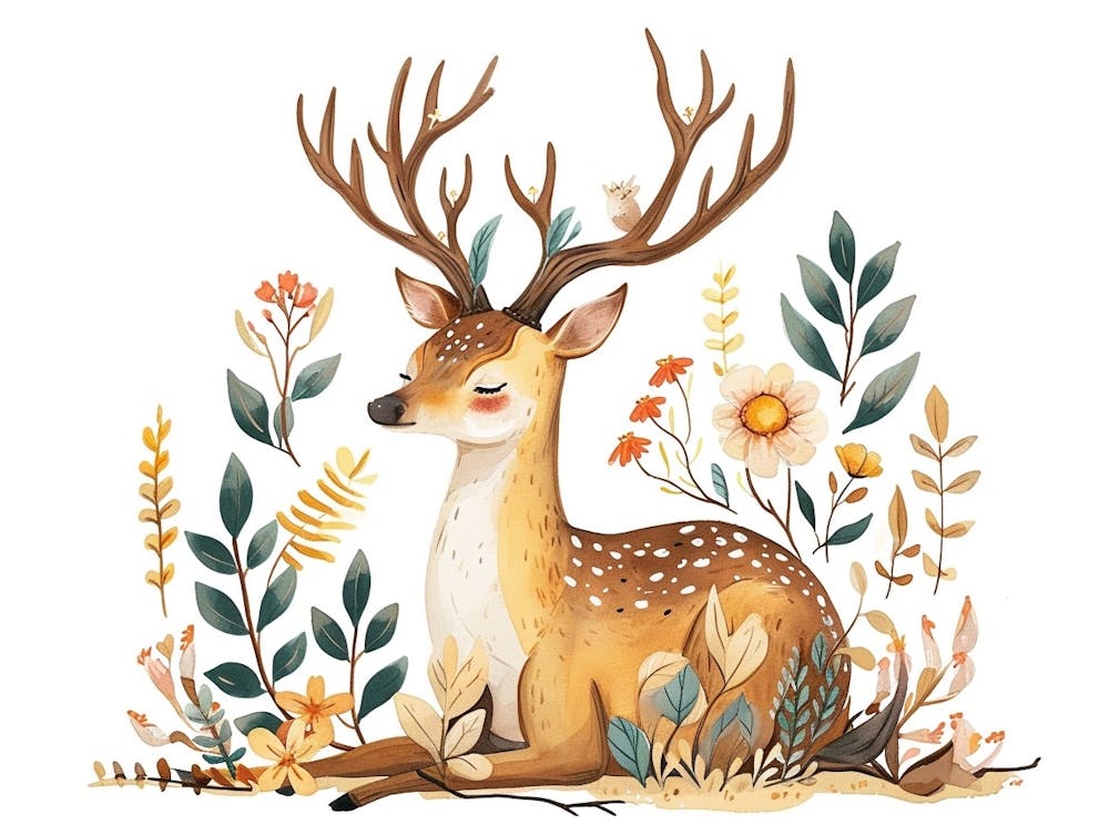 Little Floral Deer 2