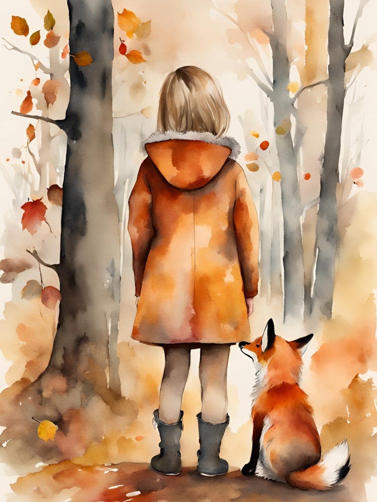 Mädchen mit Fuchs
