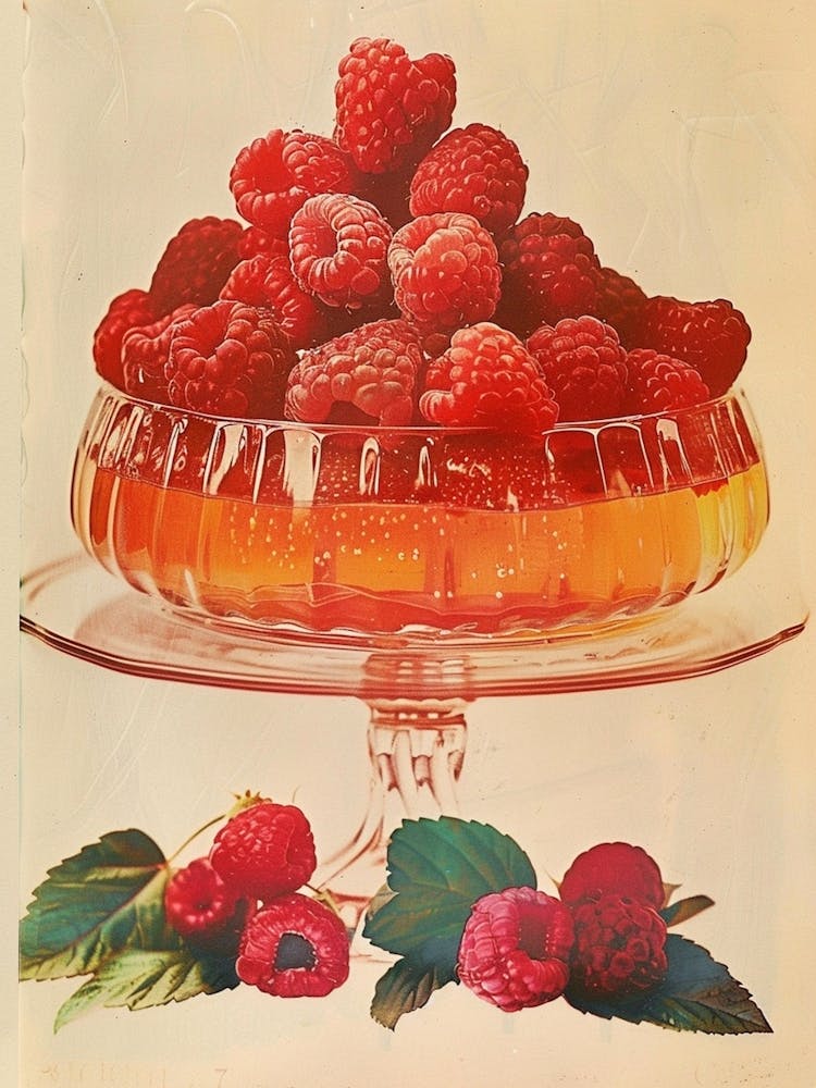 Raspberry Jelly Retro Collage 2