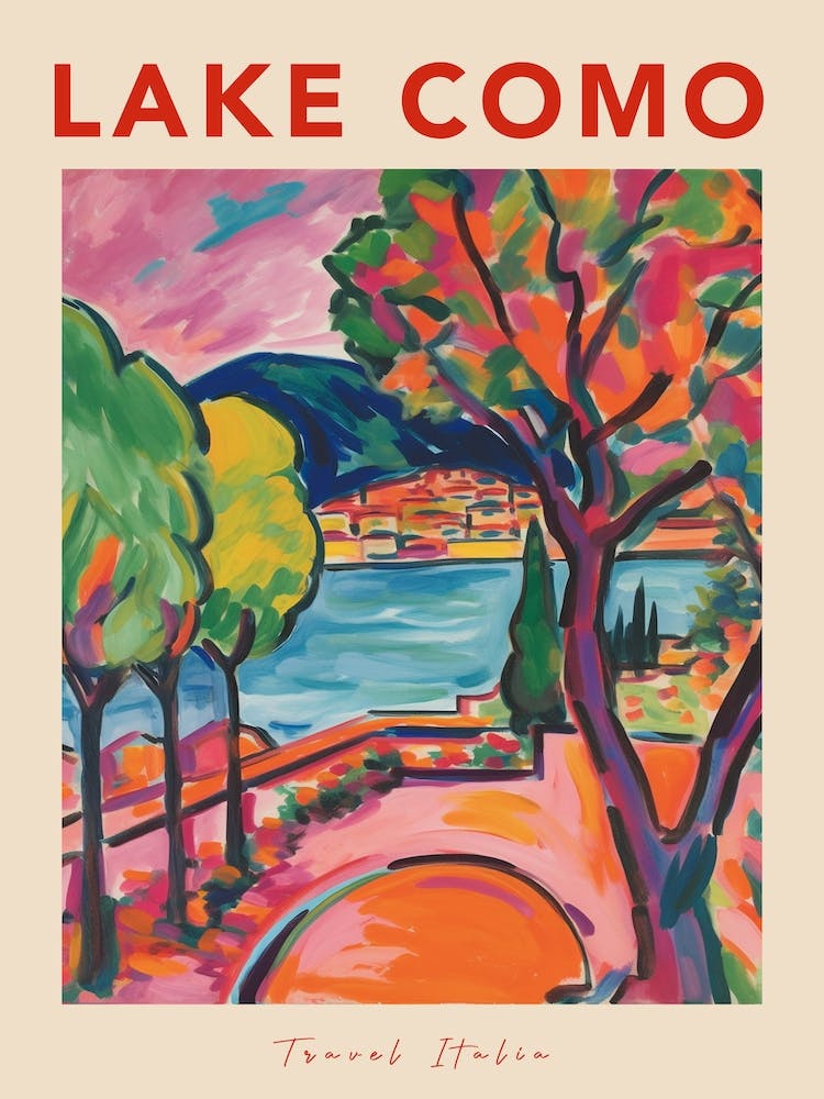 Lake Como 2 Italia Travel Poster