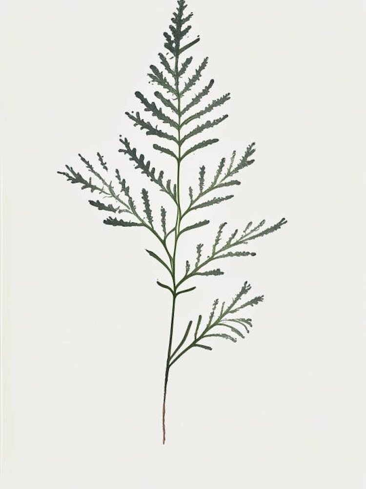 Yarrow Leaf Minimalist Watercolour 4