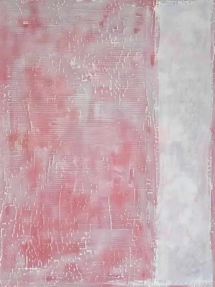 Pink And White Abstract Painting