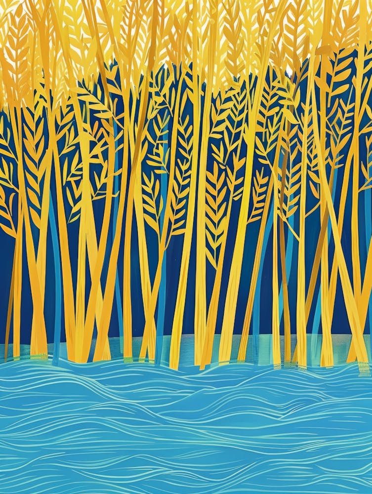 Yellow Trees In The Water
