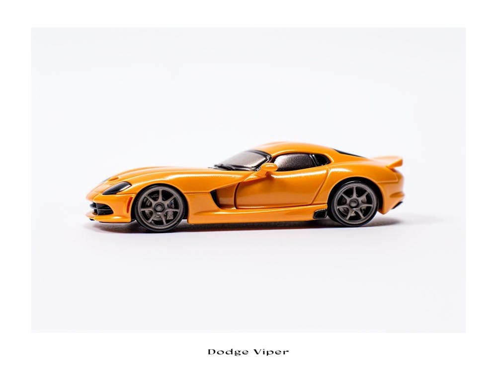 Toy Car Dodge Viper Orange Poster