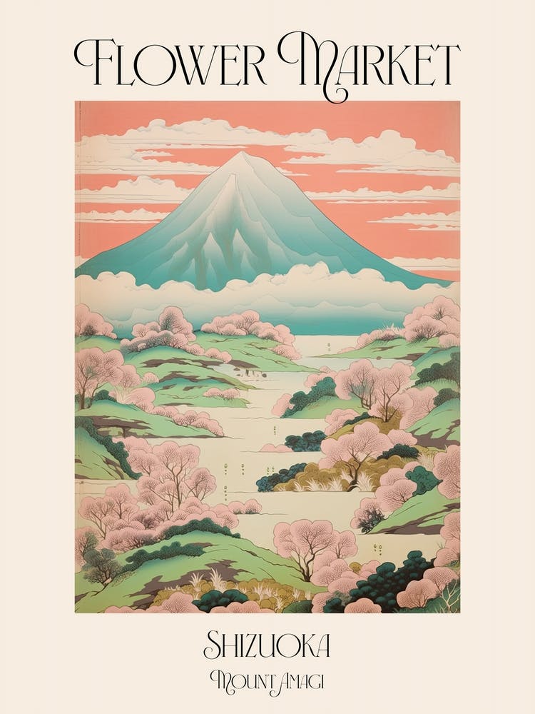 Flower Market Mount Amagi In Shizuoka Japanese Landscape 3 Poster