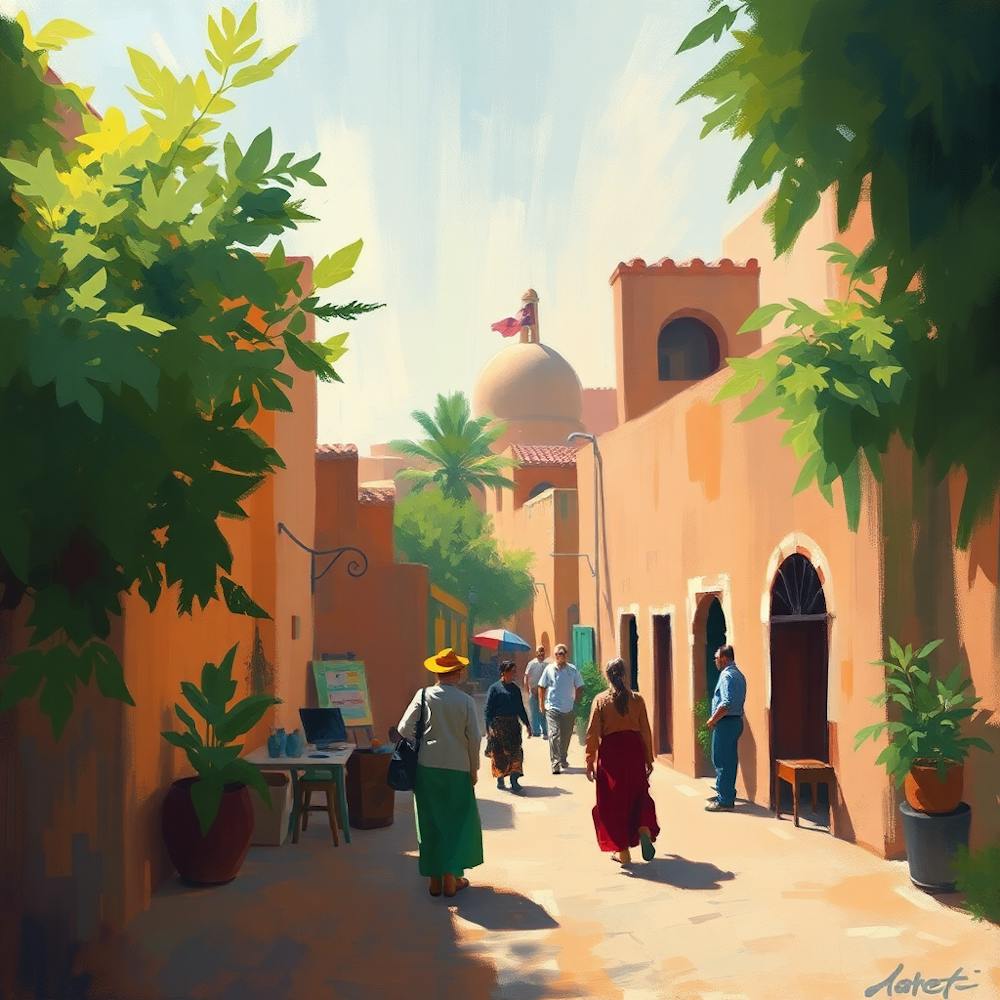 Street Scene In Morocco