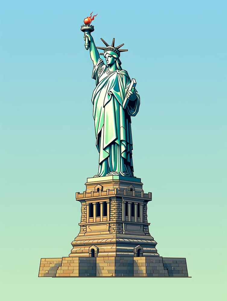Statue Of Liberty Pixel Art 3