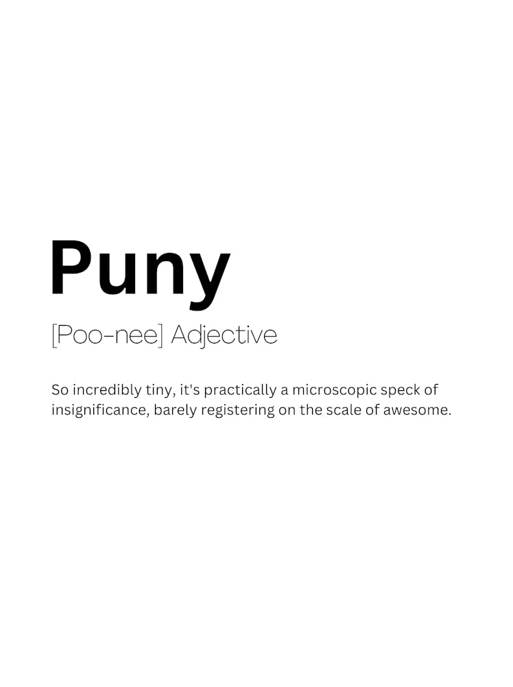 Puny Definition Meaning