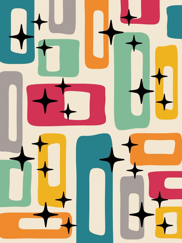 Retro Mid Mod Abstraction 2