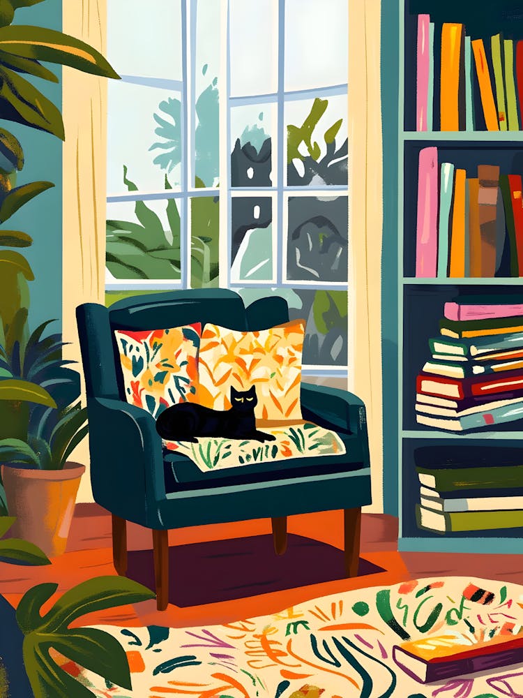 Cat In A Chair