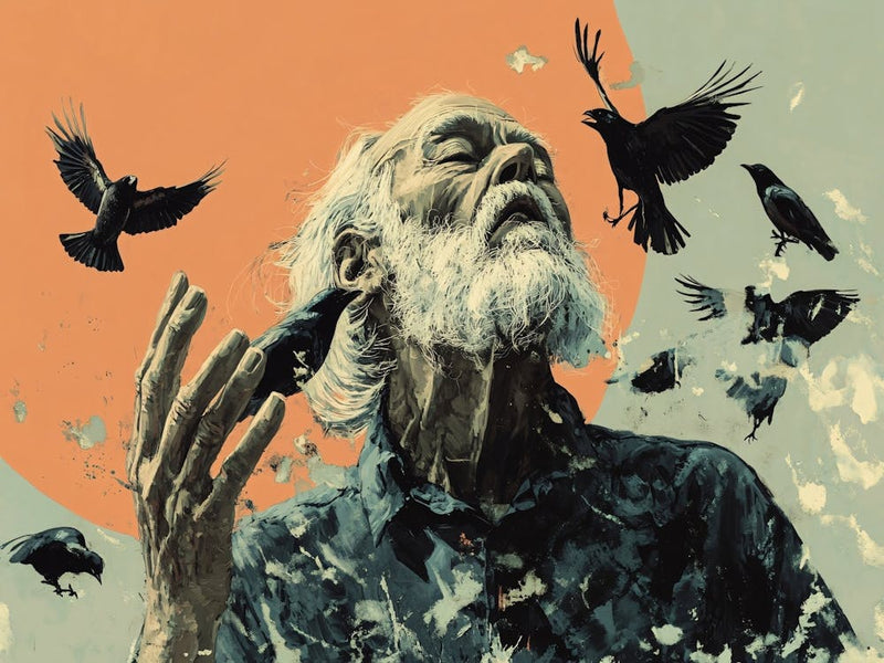Old Man With Birds