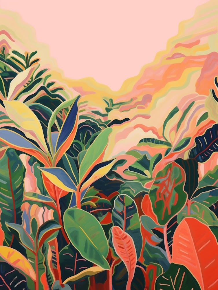 Boho Plant Painting Zz Plant 3