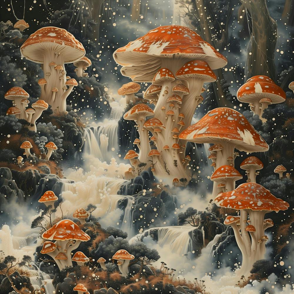 Pilze im Wald, Impressionismus und Surrealismus