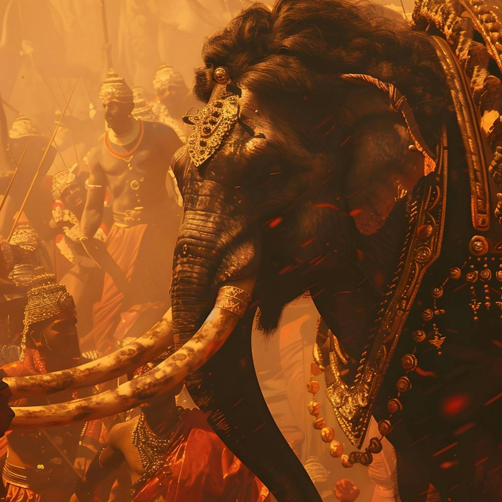 Elephants In A Crowd