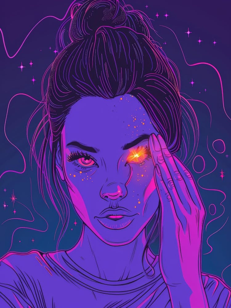 Girl With Glowing Eyes 1