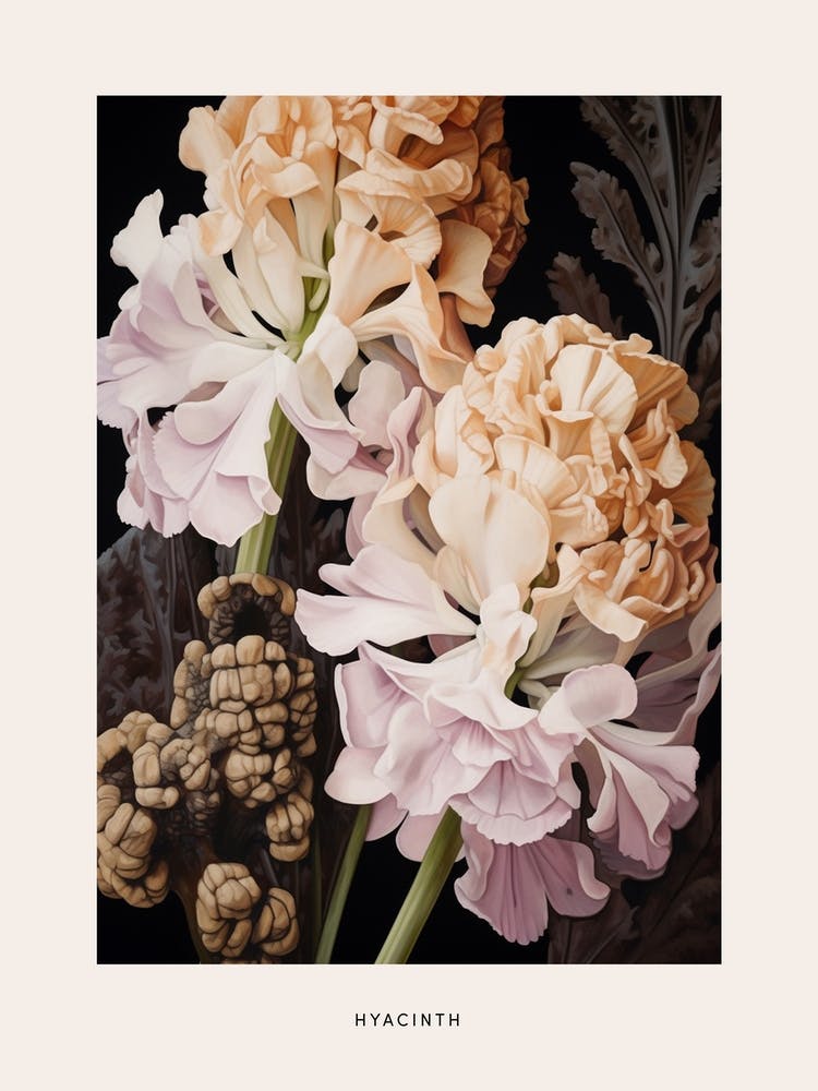 Flower Illustration Hyacinth 1 Poster