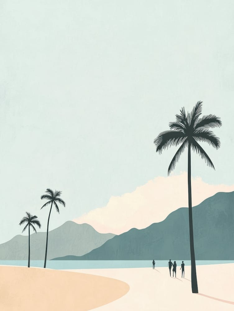 Palm Trees On The Beach 3