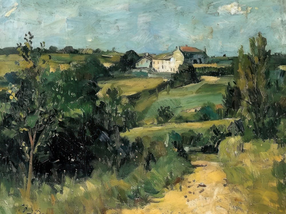 Sun Splendor Painting Inspired By Paul Cezanne