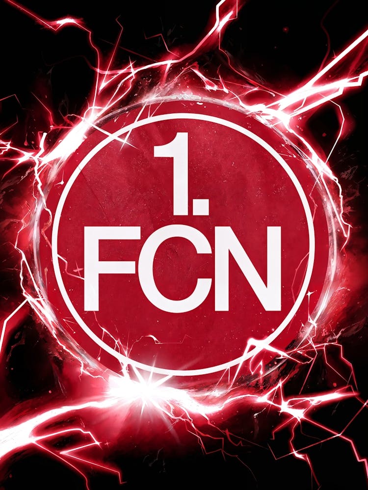 1. FC Nürnberg Logo Poster: 1. FC Nürnberg (FCN) is a historic football club and one of Germany's oldest teams. The Nürnberg logo is a symbol of tradition, with Max-Morlock-Stadion hosting legendary football moments.