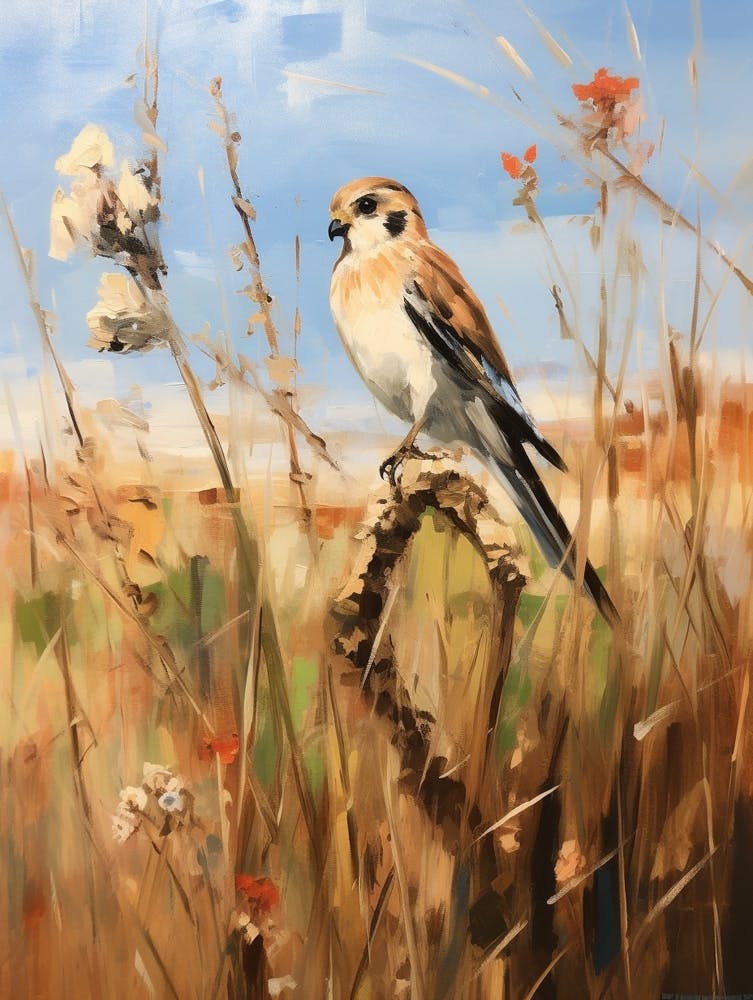 Bird Painting American Kestrel 4