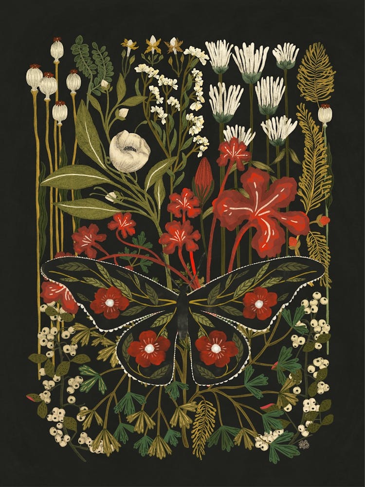 Night Garden Cottagecore art