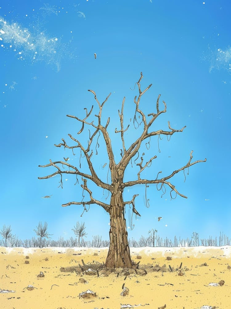 Bare Tree In The Desert