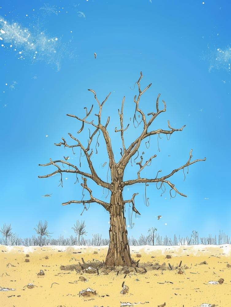 Bare Tree In The Desert