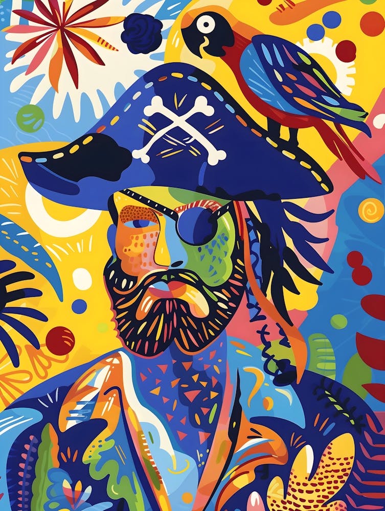 Matisse Inspired, Pirate, Fauvism Style