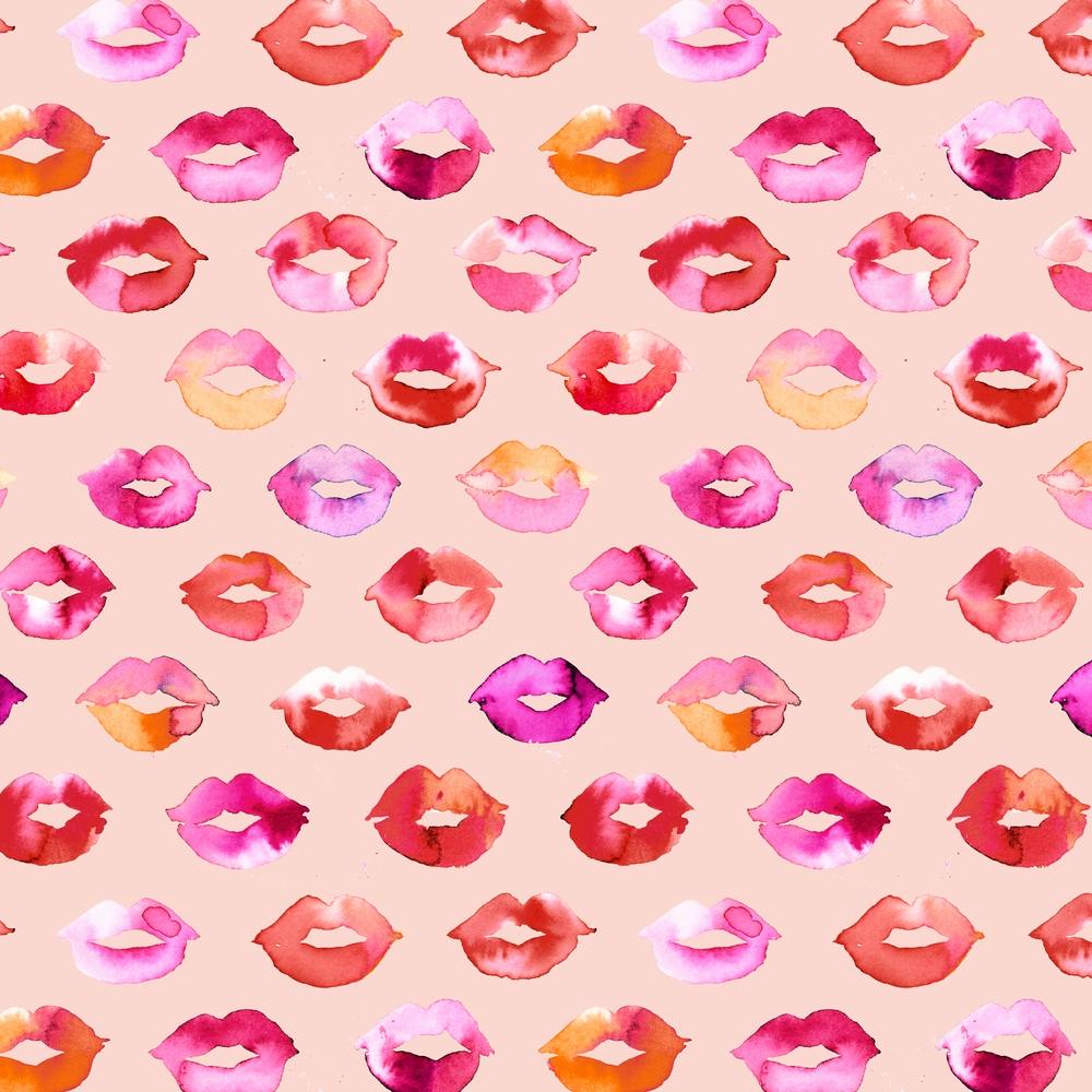 Sweet Kisses Pink Lips Square
