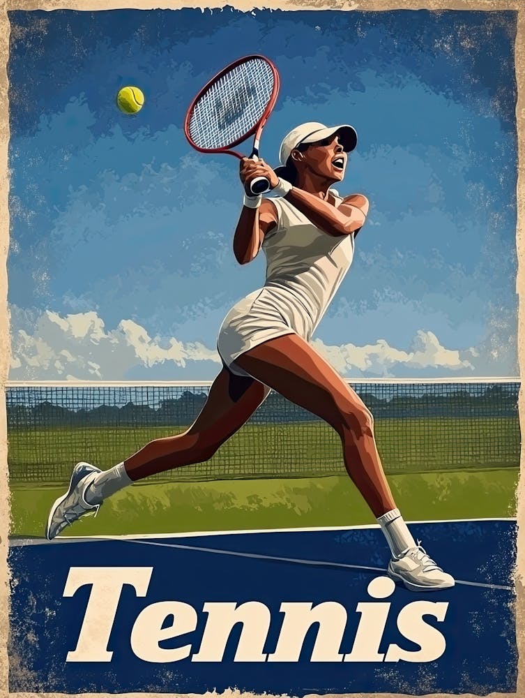 Tennis, Vintage Poster
