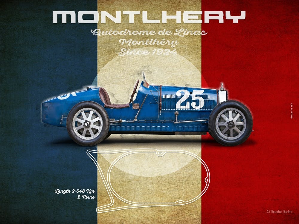 Montlhery Bugatti 35T Landscape