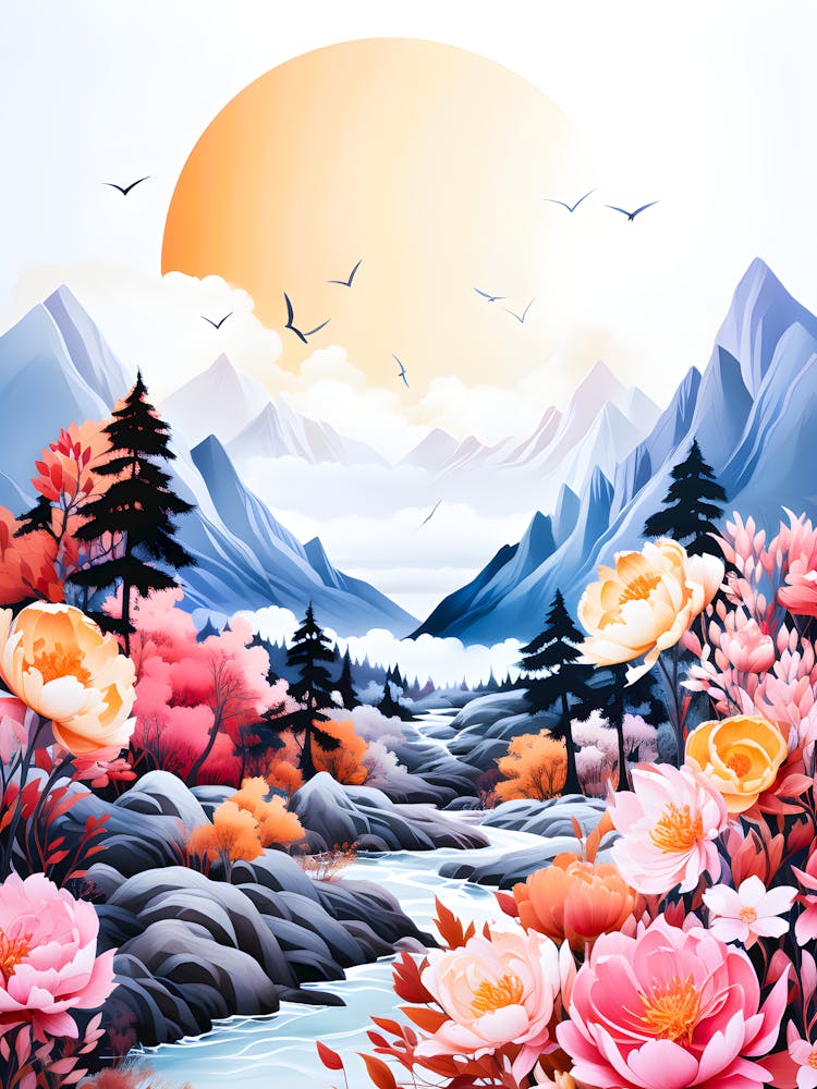 Celestial Dawn Alpine Blossoms Awaken