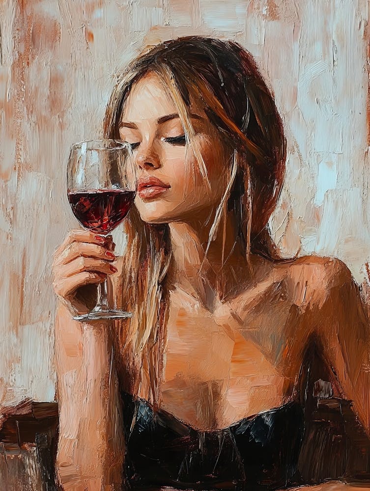 Beautiful Attractive Young Woman With An Earring In Her Ear