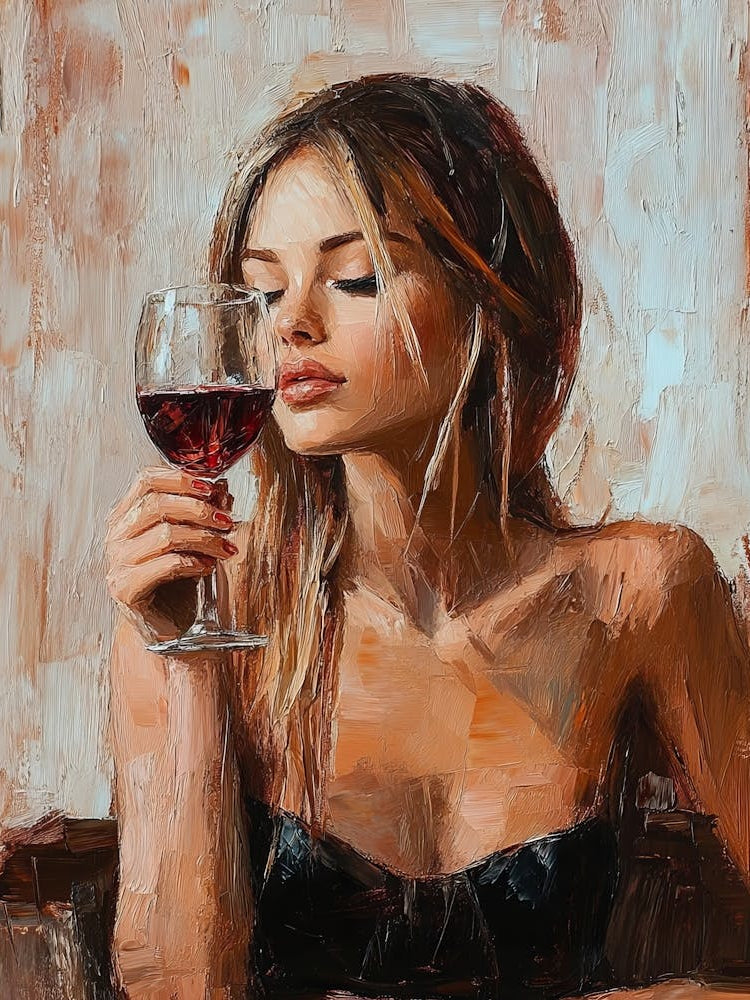 Beautiful Attractive Young Woman With An Earring In Her Ear