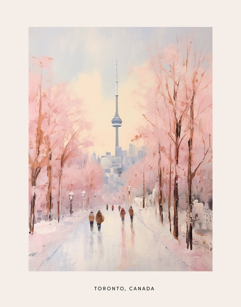 Verträumtes Wintergemälde Poster Toronto Kanada 2